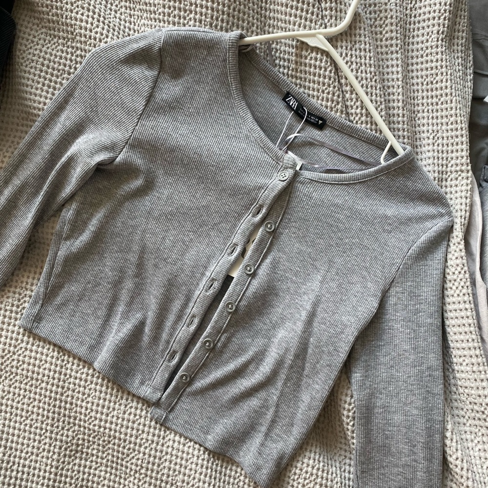 zara ribbed jacket with buttons